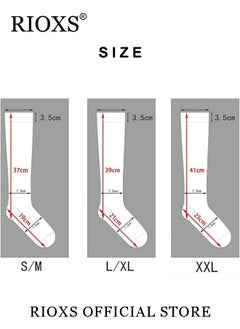 RIOXS 3 Pairs High Compression Socks for Mens and Womens Support Circulation Recovery Athletic Fit Running Splints Flight Travel Boost Endurance Protection Achilles Tendon  - Image 4