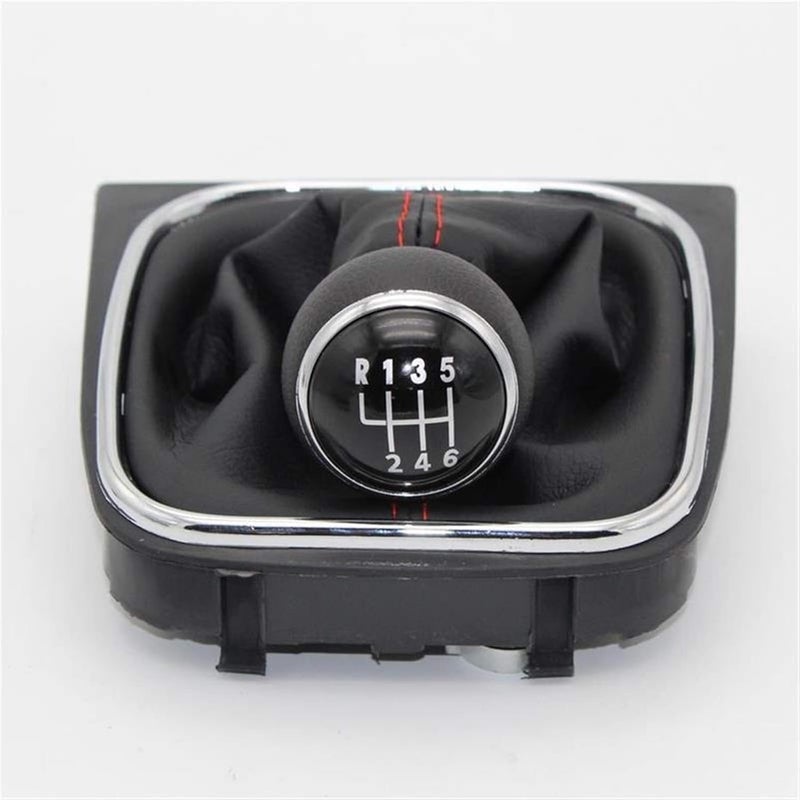 QASULER 6 Speed Gear Shift Knob with Leather Boot - Image 2
