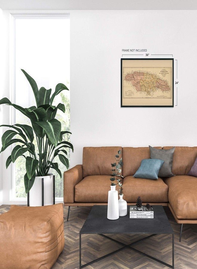 HISTORIX Vintage 1893 Jamaica Map - 24x36 Inch Wall Art Decor Featuring the Island’s Administrative and Political Divisions - Image 5