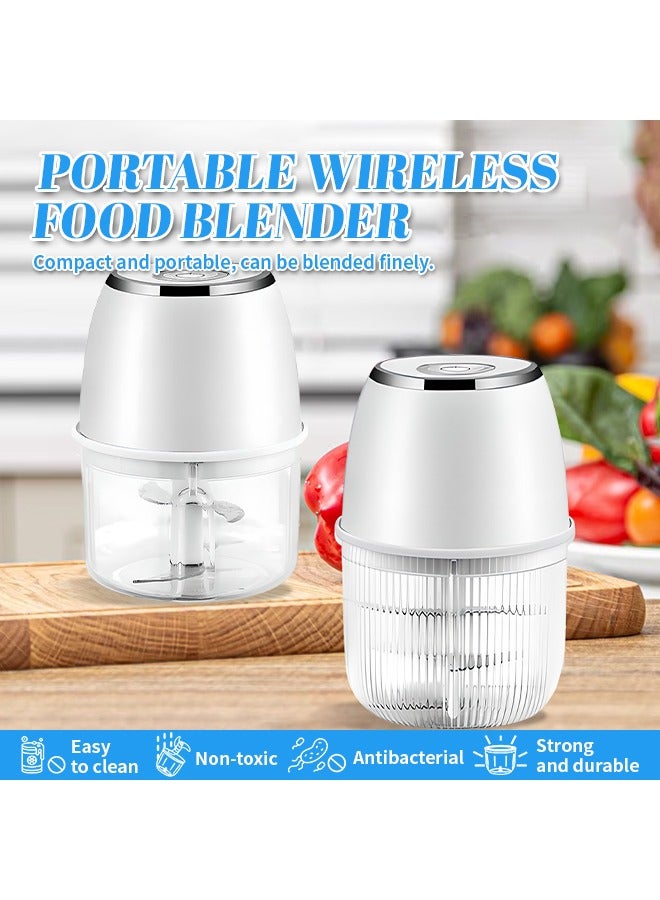 300ml Electric Food Chopper, Removable Vegetable Chopper, Long-Lasting Battery Life, Perfect for Cutting Garlic, Onions, Vegetables  - Image 2
