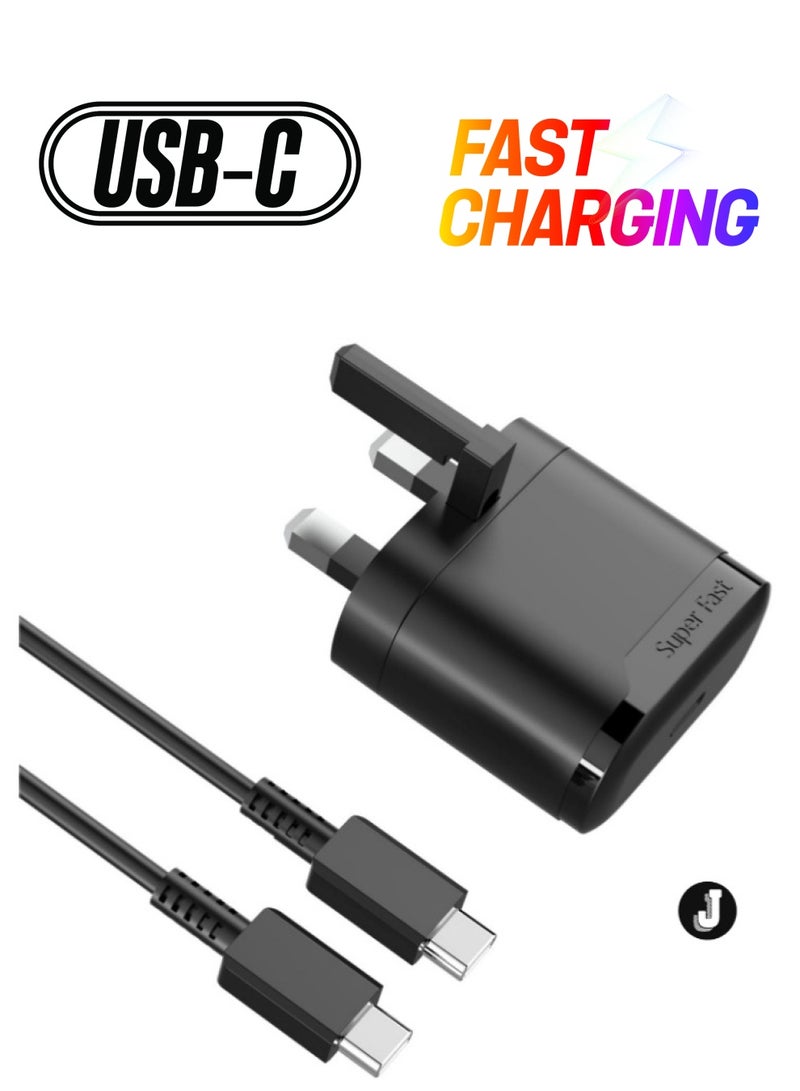 JAJEEK "2024 Fast USB-C Charger Plug and Cable for Samsung Galaxy S24/S23/S22/S21 Series – Quick Android Charging" - Image 1