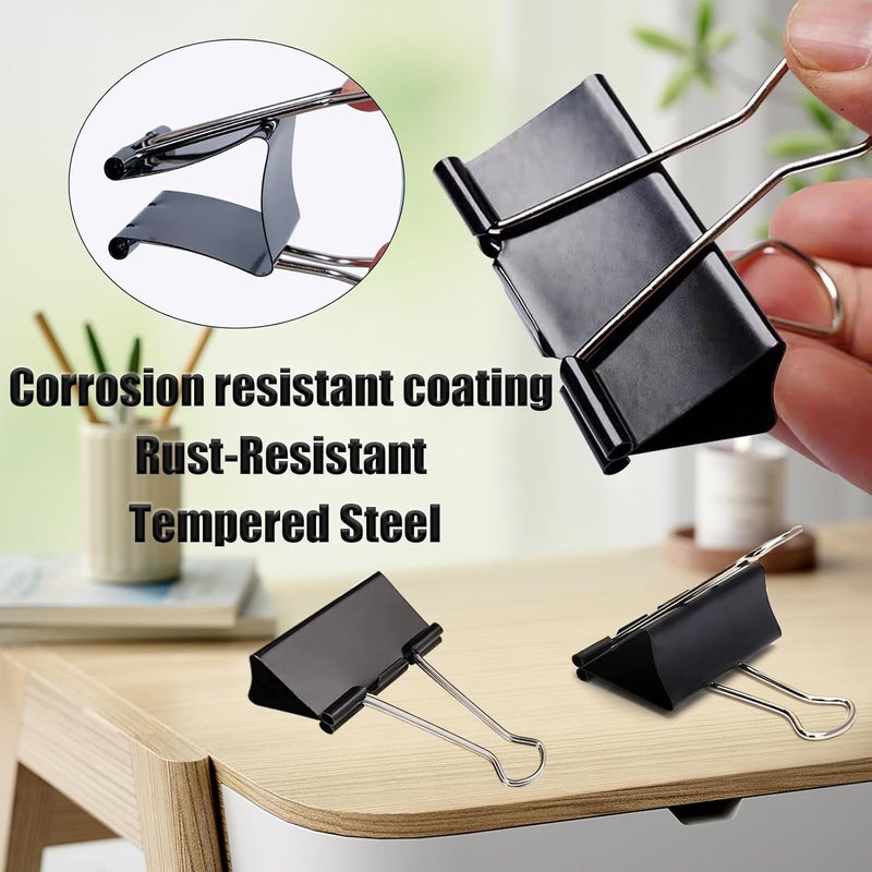 COLOGO Extra Large Binder Clips 2.4 Inch (60 Pack), Large Binder Clips Big Paper Clips Clamps for Office and Home Supplies, Black - Image 5