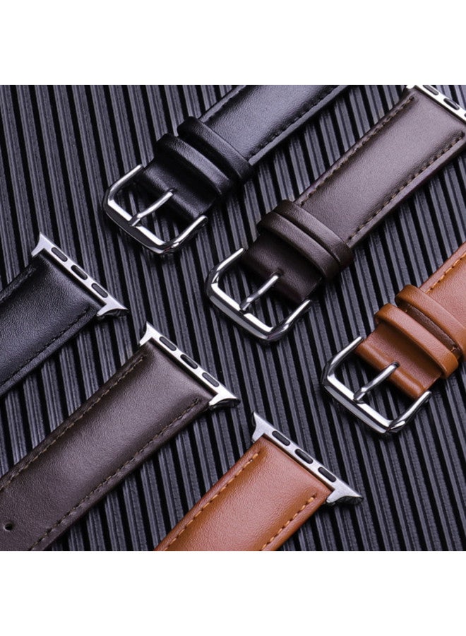 Suitable For Apple Watch Business Head Layer Cowhide Pin Buckle Iwatch Strap Apple Watch Belt - Image 3