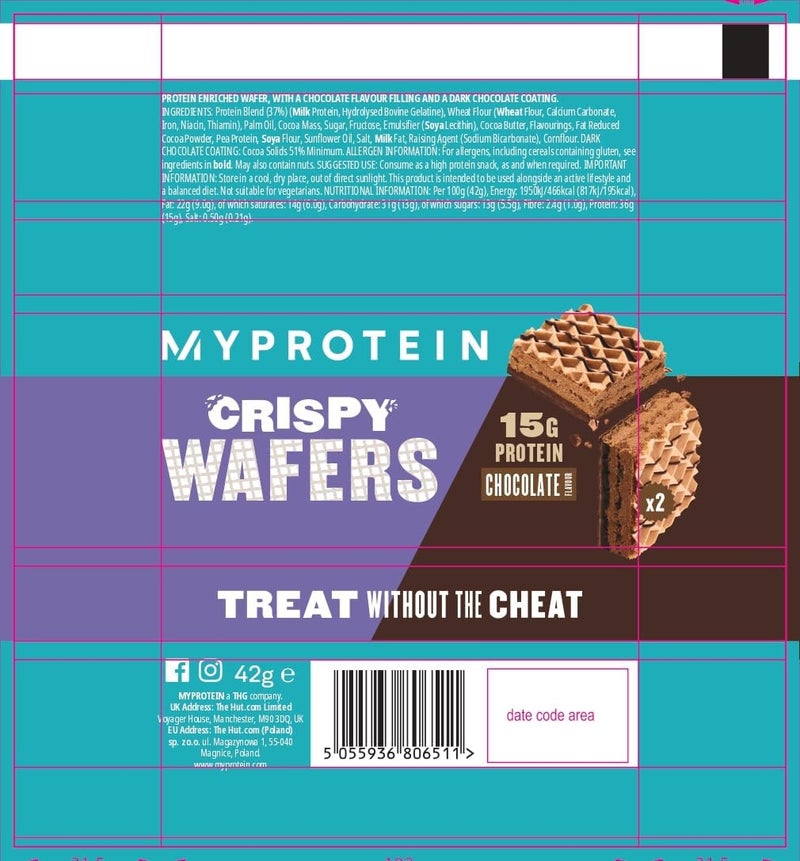 MyProtein Wafer 10x40g Chocolate - Image 2