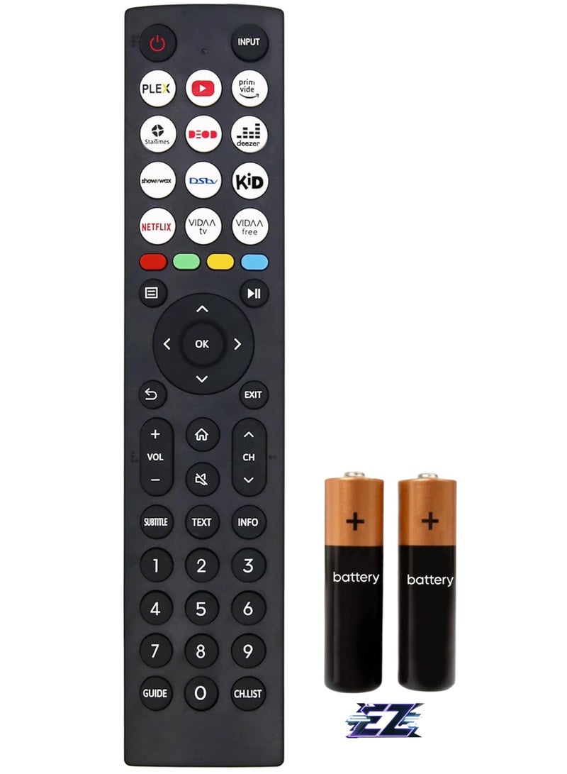 ELTRAZONE NEW Replacement Hisens Remote Control for for Hisens Smart LED TVs 43A7300F 50A7300F 50A7300FTUK 55A7300FTUK 65A7300FTUK with Battery - Image 1