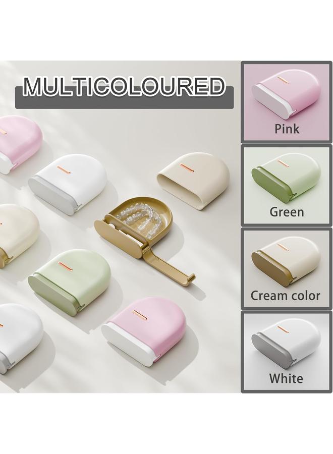 Retainer Case with Vent Holes, Pull-out Slim Aligner Case,Compatible with Invisalign, Mouth Guard Set, Fashion Orthodontic Retainer Case with Retainer Removal Tool and Brush - Image 5