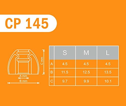 SpinFit CP145 for IEM - S - Patented Silicone Eartips for Replacement, Secure Fit and Supreme Comfort (2 Pairs) (for Nozzle Diameter from 5-6mm) - Image 3