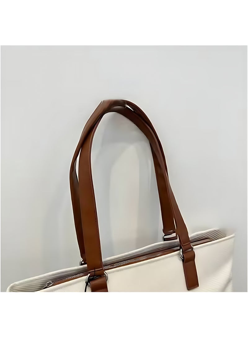 Alo Casual Tote Bag, Canvas Fabric, Large Reusable Shoulder Handbag for Everyday, Shopping, Travel, Work - Image 5