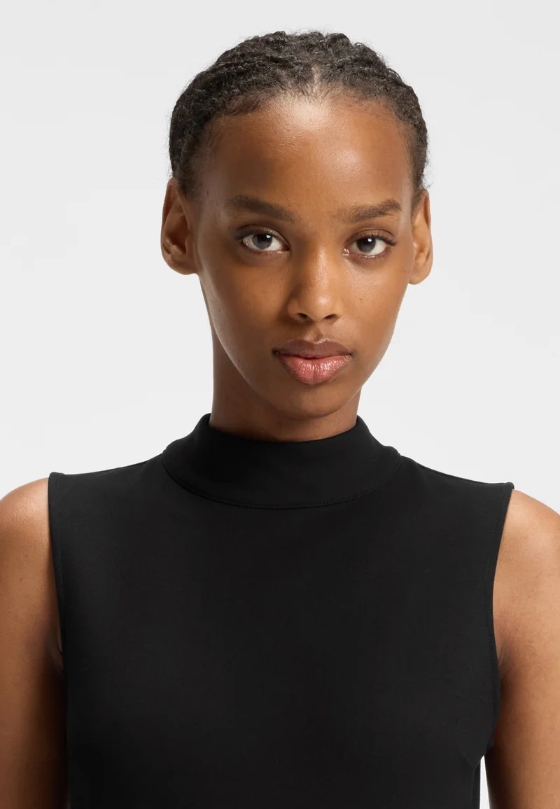 HUGO  Sleeveless jersey dress with pleated skirt for Women | Best Price UAE