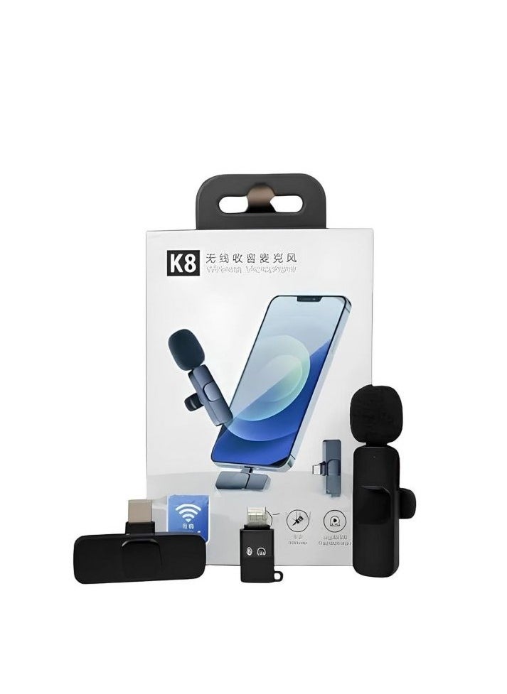Generic - K8 Wireless Microphone - Clear Sound - Dual Usage Supported - Upgraded Design - Image 1