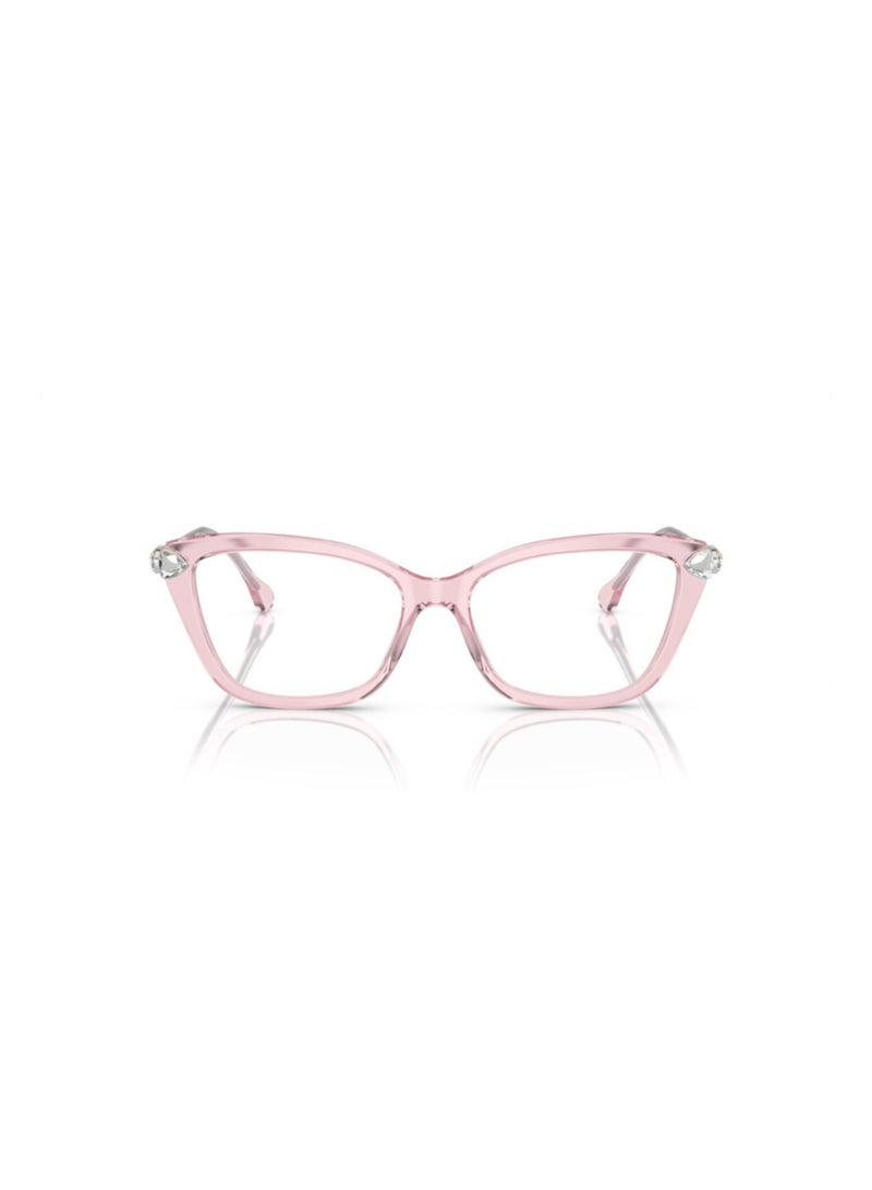 SWAROVSKI Swarovski Woman Cat Eye  Eyeglasses- Sk 2011 - Lense Size:53Mm - Trasparent Pink - Image 4