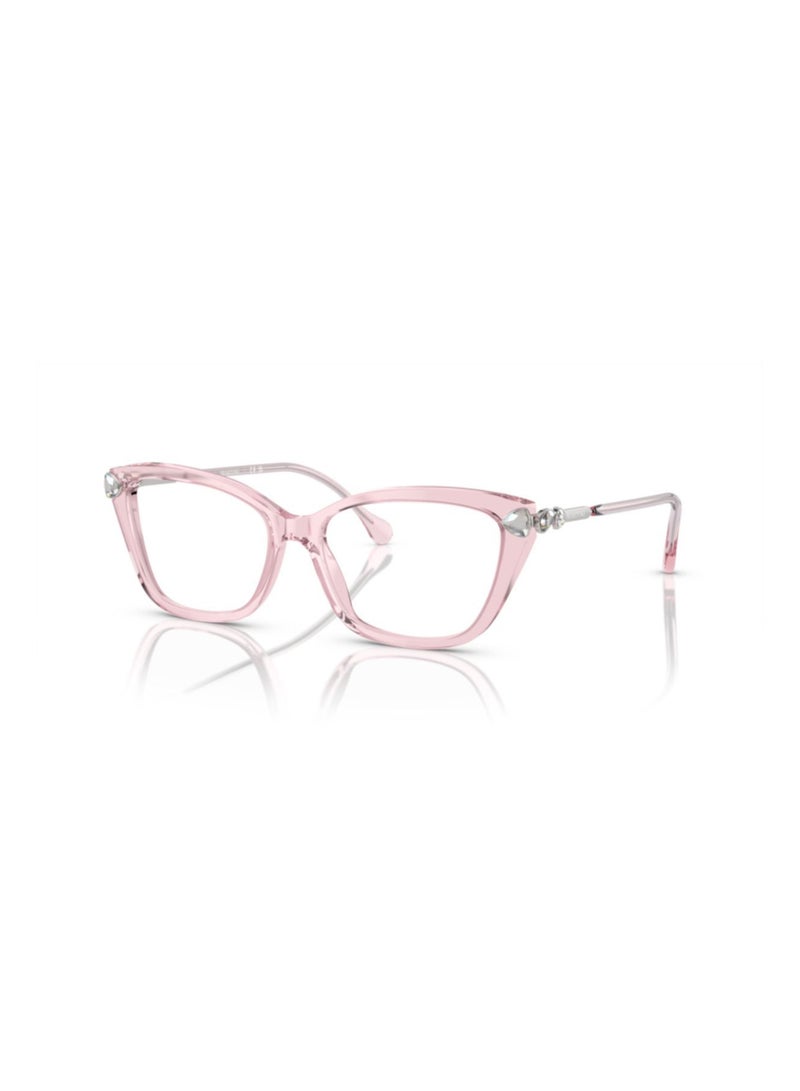 SWAROVSKI Swarovski Woman Cat Eye  Eyeglasses- Sk 2011 - Lense Size:53Mm - Trasparent Pink - Image 1