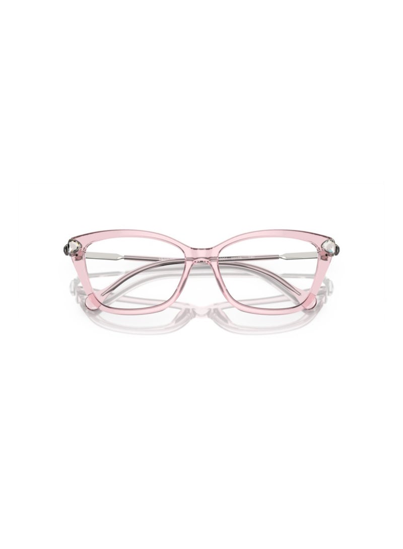 SWAROVSKI Swarovski Woman Cat Eye  Eyeglasses- Sk 2011 - Lense Size:53Mm - Trasparent Pink - Image 5