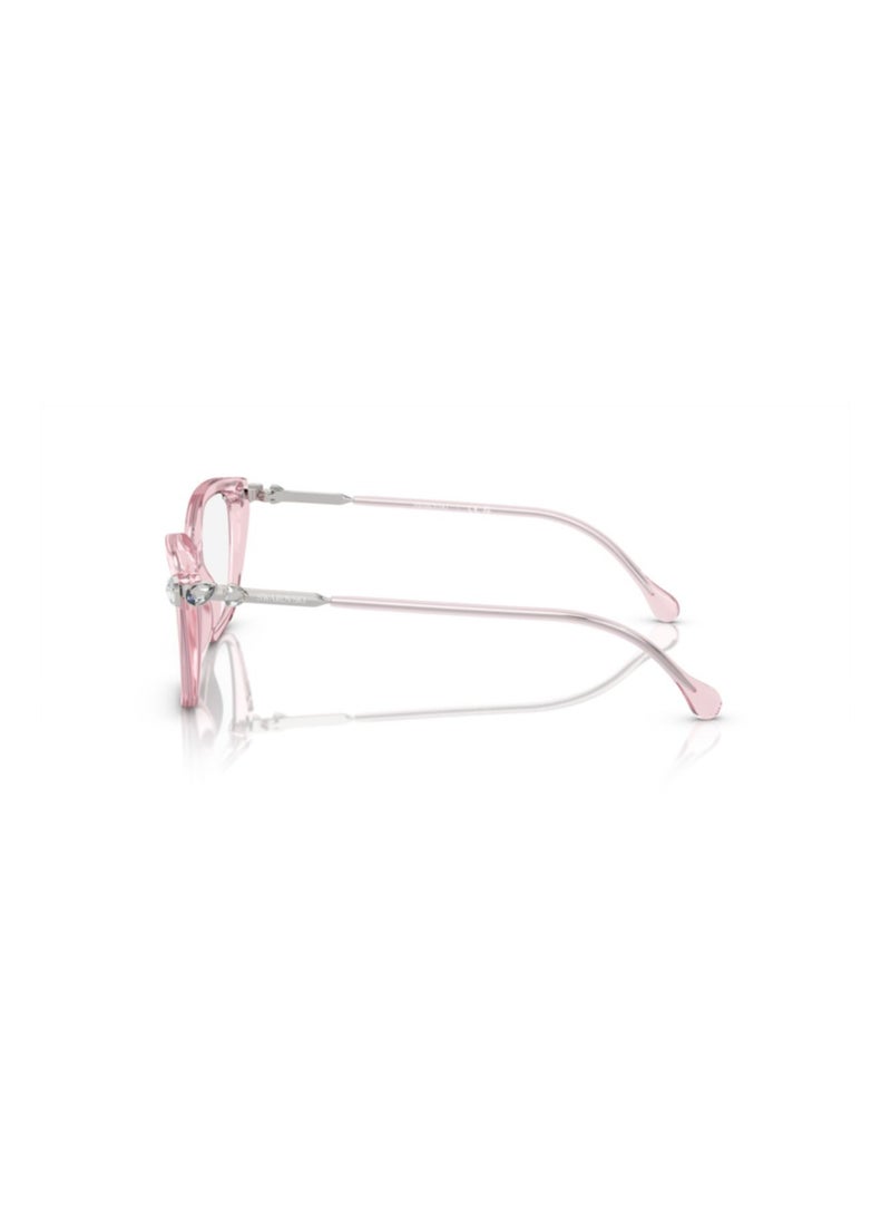 SWAROVSKI Swarovski Woman Cat Eye  Eyeglasses- Sk 2011 - Lense Size:53Mm - Trasparent Pink - Image 2