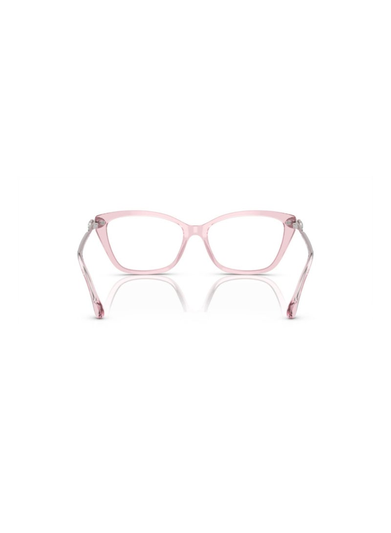 SWAROVSKI Swarovski Woman Cat Eye  Eyeglasses- Sk 2011 - Lense Size:53Mm - Trasparent Pink - Image 3