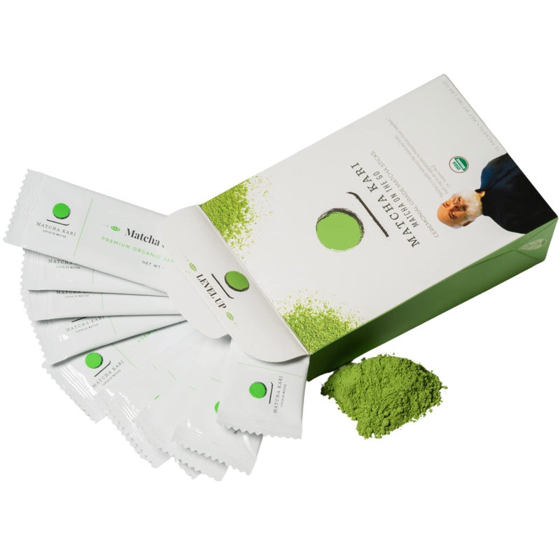 Matcha Kari Matcha Green Tea Powder Single Serving Sticks, Dr. Weil's Ceremonial Organic Matcha Powder Singles Packets - Individual Matcha Tea Packets (12) - Image 4