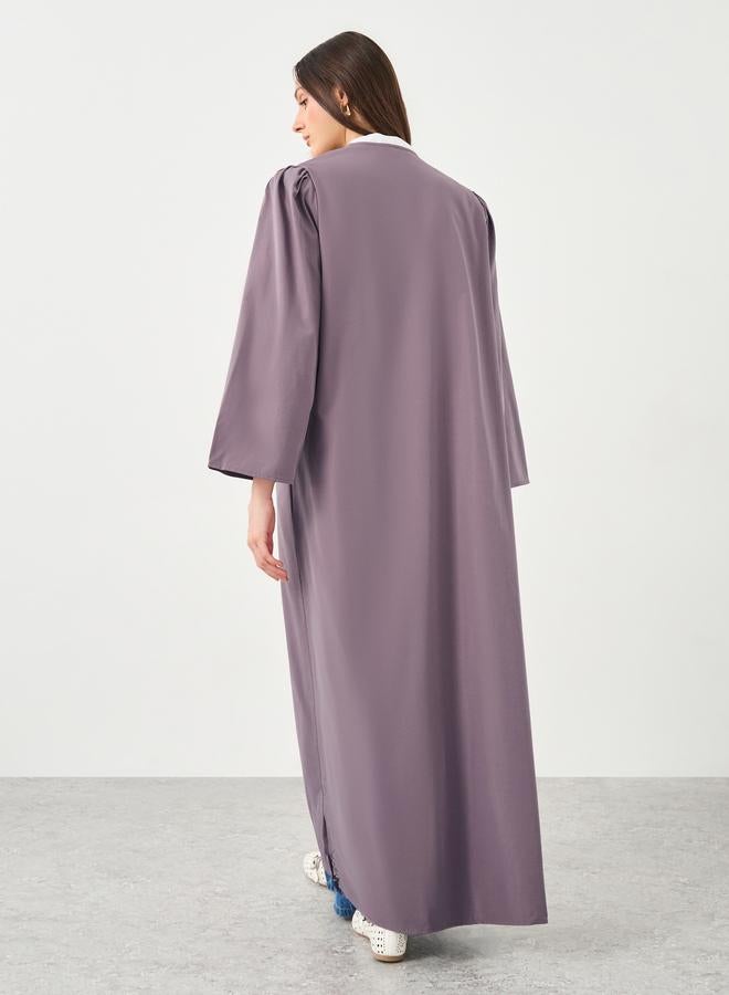 Styli Women Purple Front Open Regular Fit Kimono - Image 5