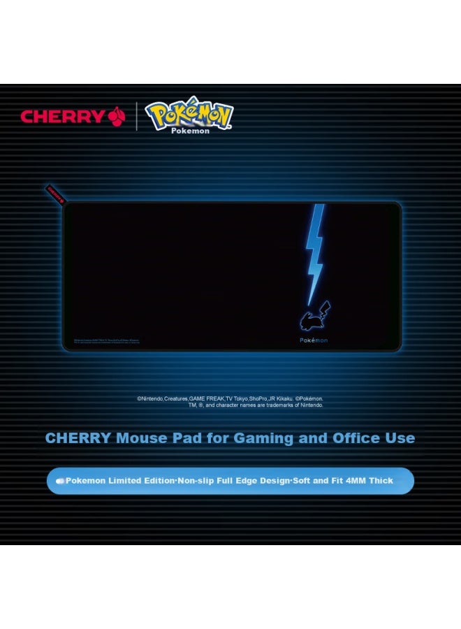 Cherry, Large Gaming Mouse Pad, Pokemon Mouse Pad, Pikachu Mouse Pad, Computer Desk Mat, Pokemon, 900*400*4mm - Image 1