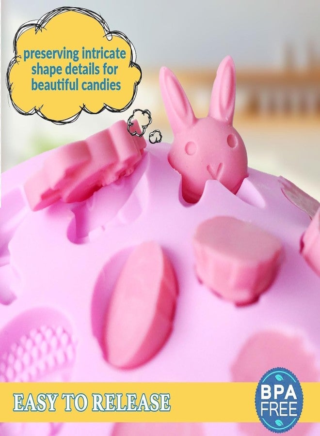 Skytail 3pc 18 Slot Easter Silicone Chocolate Molds Bunny Egg Gummy Candy Molds Bunny Rabbit Shapes for Baking Easter Party Chocolate Sweets Snacks Cupcake Muffin Ice Cube Jelly Resin Soap Wax Melts - Image 4