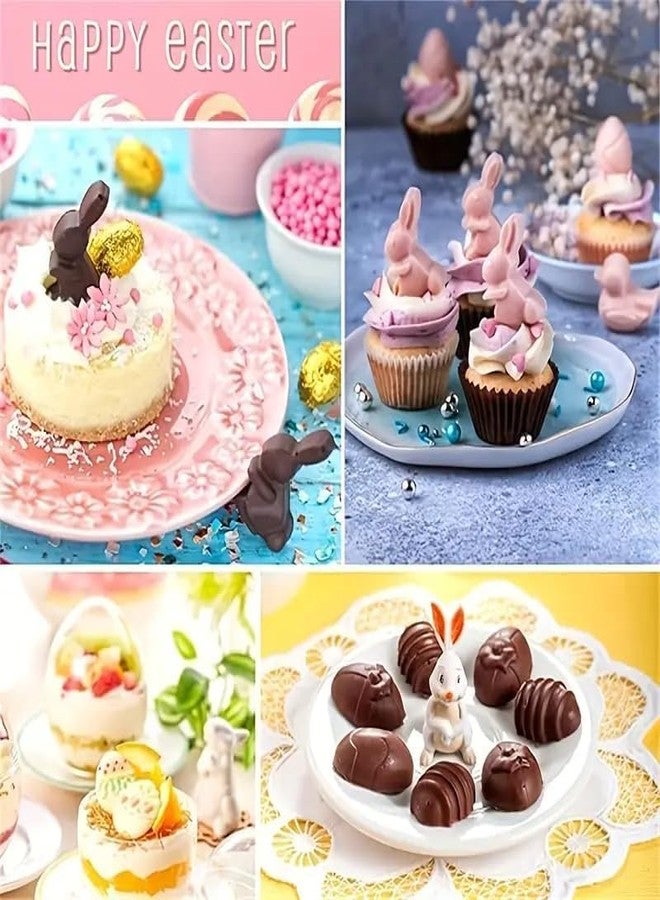 Skytail 3pc 18 Slot Easter Silicone Chocolate Molds Bunny Egg Gummy Candy Molds Bunny Rabbit Shapes for Baking Easter Party Chocolate Sweets Snacks Cupcake Muffin Ice Cube Jelly Resin Soap Wax Melts - Image 5