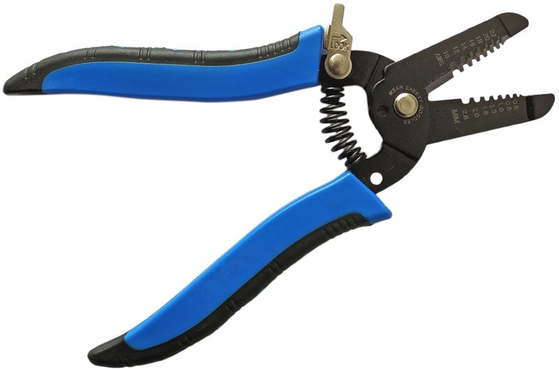 Inditrust DUMDAAR DM Multi functional wire cutter Wire Stripper Cable Crimper Terminal Cutter Pliers Tool 1 PIECE (BLUE) - Image 4