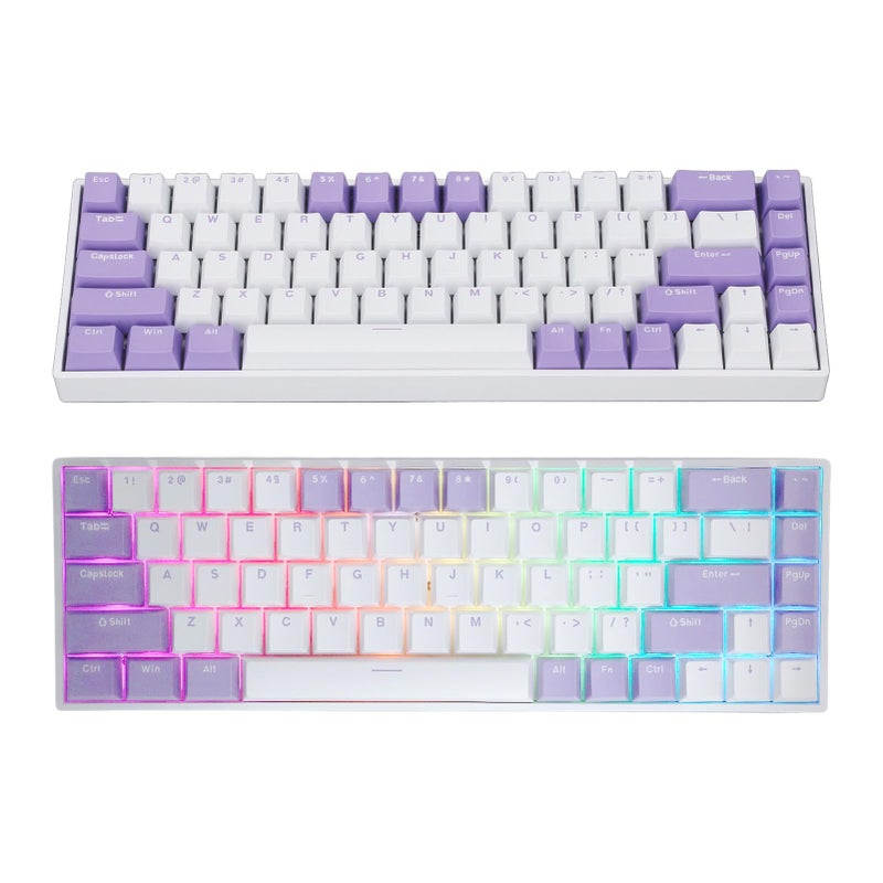 لوحة مفاتيح ميكانيكية 68 مفتاحًا مع مفتاح أخضر RGB لألعاب ويندوز - Image 1