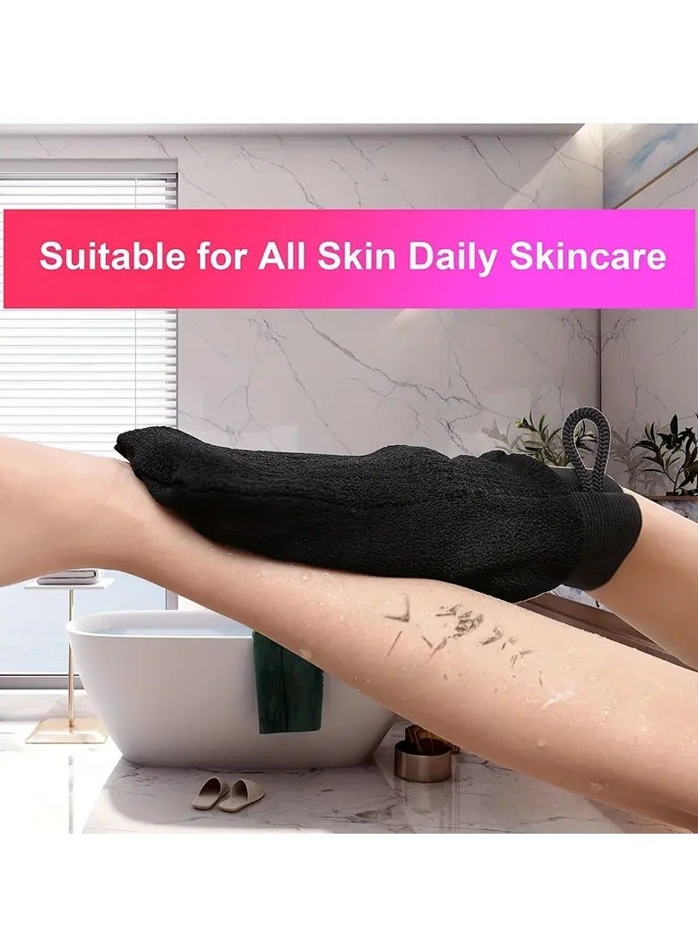 ORiTi Deep Exfoliating Mitt,100% Viscose Fiber Scrub Body Wash Cleaner Bath Exfoliating Mitts For Cleaning Slough Off Dead And Dirt  - Image 2