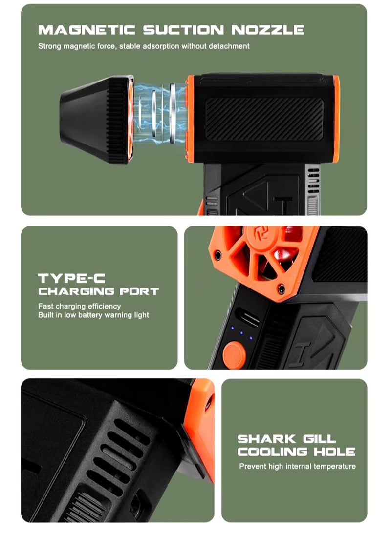 Hurricane - F31 Turbo Air Duster, BBQ Air Blower & Charcoal Fan | 130,000 RPM Cordless Compressed Air Blower for BBQ, Charcoal Grills, Electronics, & 120W Brushless Motor for Precision Cleaning - Ultra-Powerful 120W Motor with Adjustable Speeds - Image 1
