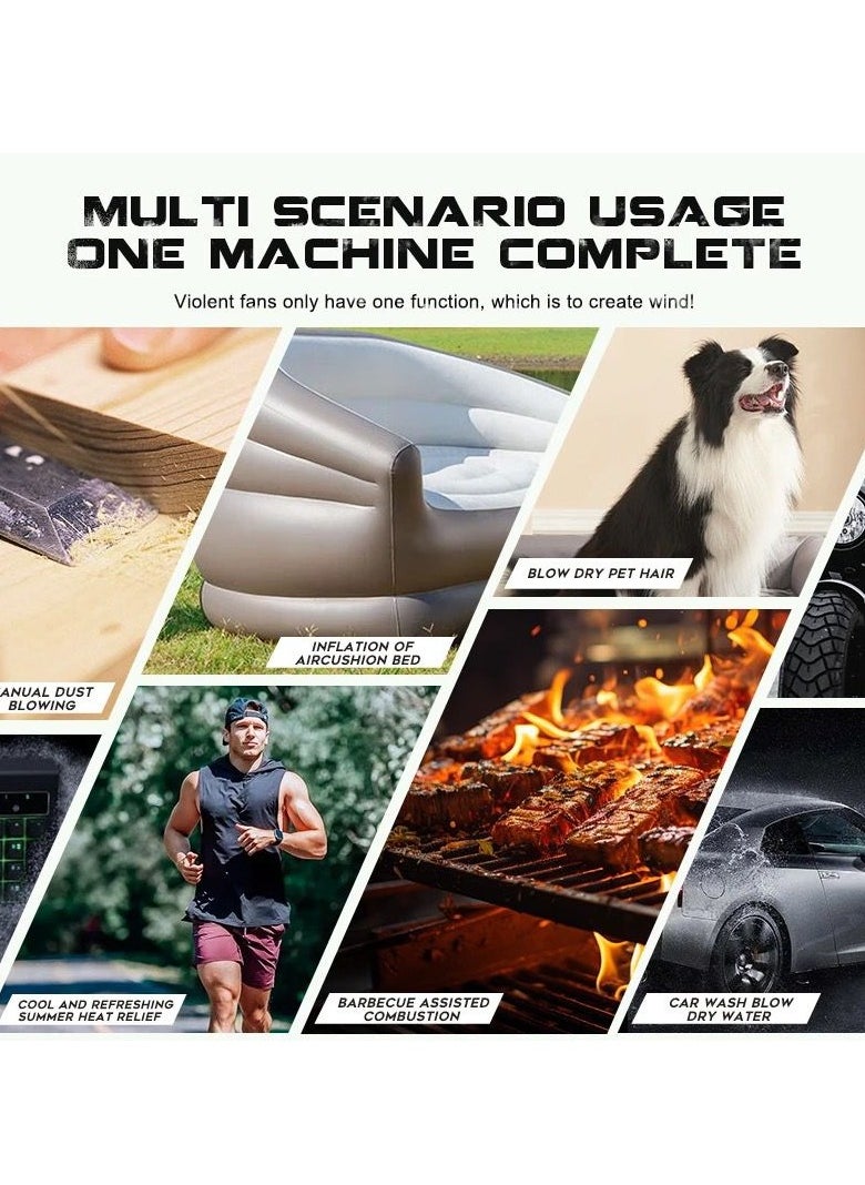 Hurricane - F31 Turbo Air Duster, BBQ Air Blower & Charcoal Fan | 130,000 RPM Cordless Compressed Air Blower for BBQ, Charcoal Grills, Electronics, & 120W Brushless Motor for Precision Cleaning - Ultra-Powerful 120W Motor with Adjustable Speeds - Image 1