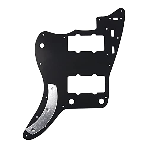 Yootones 1Pcs Yootones 65 60s Vintage Pickguard Guitar Scratch Plate w/Screws Compatible with American/Mexican Made Vintage Style Jazzmaster Pickguard Replacement (3Ply Black) - Image 2