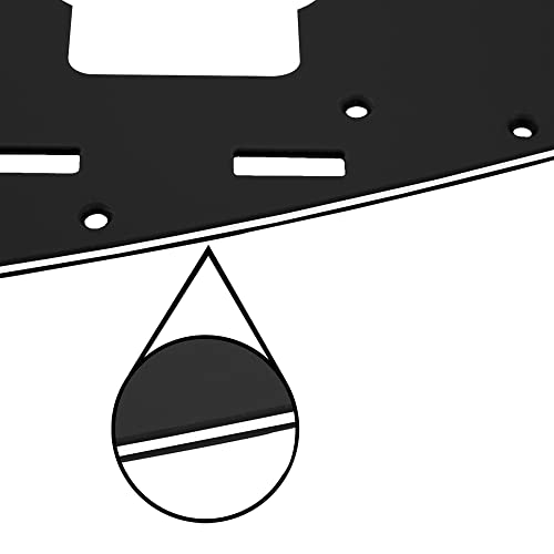 Yootones 1Pcs Yootones 65 60s Vintage Pickguard Guitar Scratch Plate w/Screws Compatible with American/Mexican Made Vintage Style Jazzmaster Pickguard Replacement (3Ply Black) - Image 5