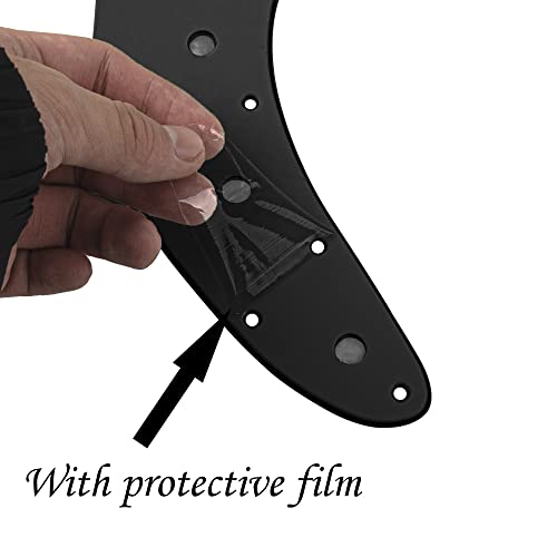 Yootones 1Pcs Yootones 65 60s Vintage Pickguard Guitar Scratch Plate w/Screws Compatible with American/Mexican Made Vintage Style Jazzmaster Pickguard Replacement (3Ply Black) - Image 4