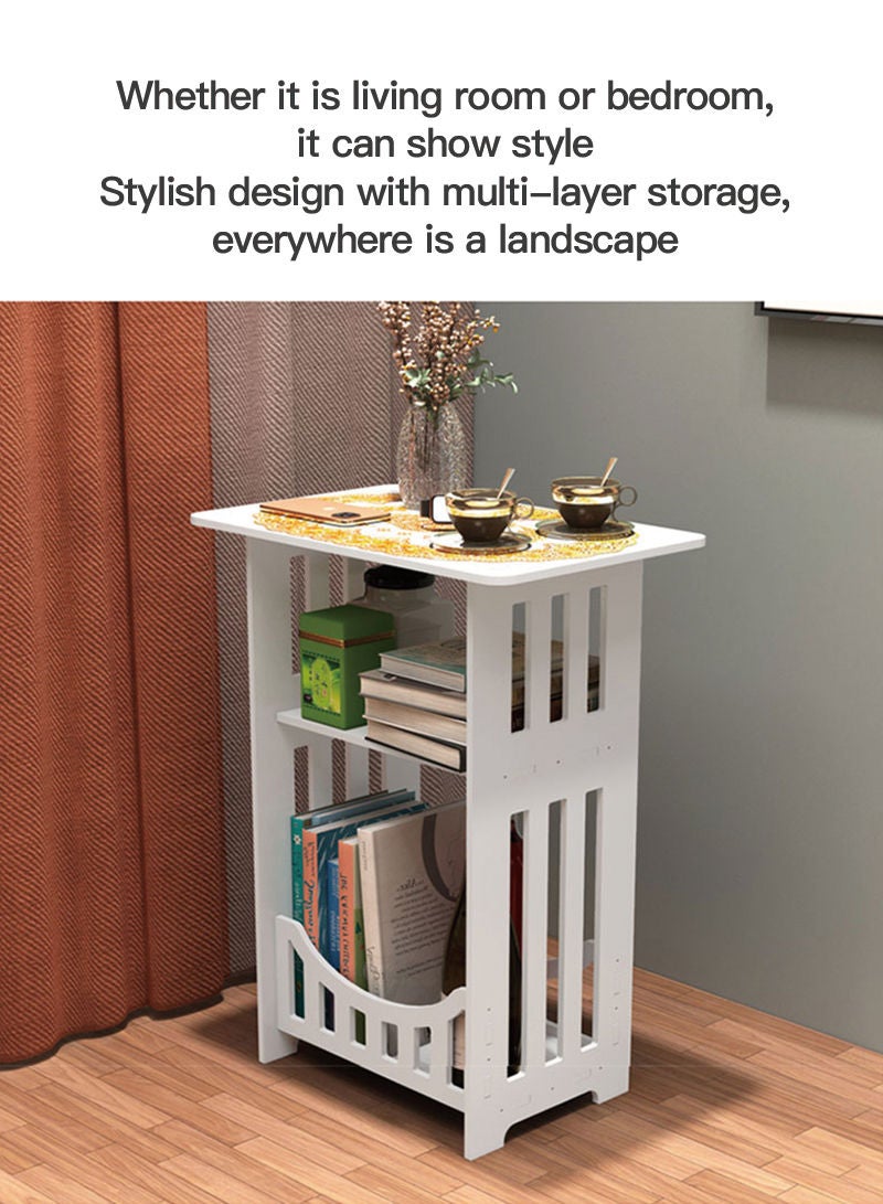 Sharpdo طاولة جانبية بأسلوب نوردية للأثاث المنزلي تخزين طاولة ليلية درج حديث لطاولة قهوة كتب لغرفة المعيشة وغرفة النوم - Image 4