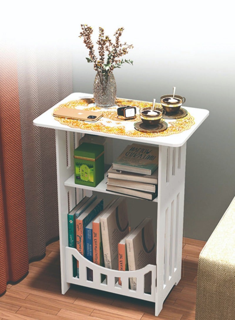 Sharpdo طاولة جانبية بأسلوب نوردية للأثاث المنزلي تخزين طاولة ليلية درج حديث لطاولة قهوة كتب لغرفة المعيشة وغرفة النوم - Image 2