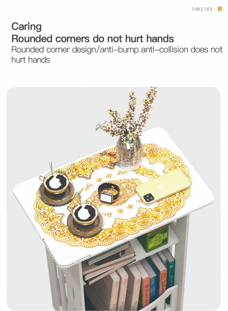 Sharpdo طاولة جانبية بأسلوب نوردية للأثاث المنزلي تخزين طاولة ليلية درج حديث لطاولة قهوة كتب لغرفة المعيشة وغرفة النوم - Image 5