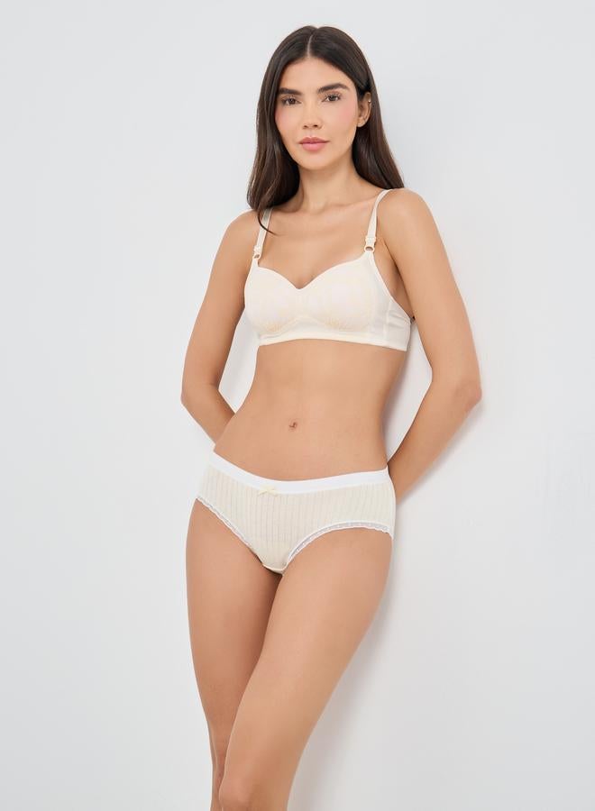 Styli Pack of 5 - Printed Ribbed Full Briefs with Contrast Trim - Image 2