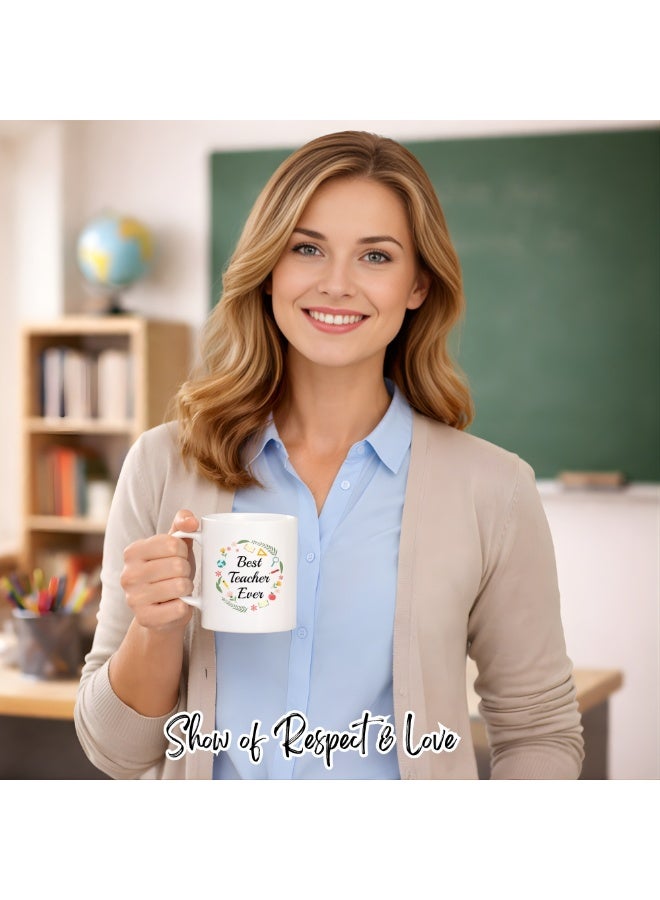 PRINTSHOP4ME Teachers Appreciation Ceramic Coffee Mug Gifts for Teachers Day World Teachers Day Teachers Day Gifts Design 8 - Image 2