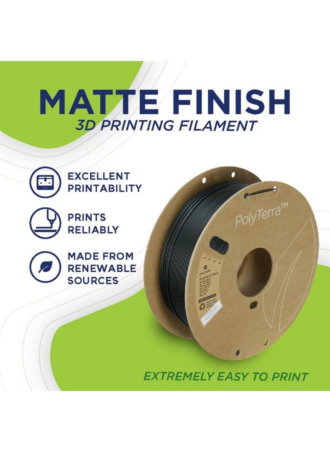 polymaker Polymaker Matte PLA Filament 1.75mm Red, 1.75 PLA 3D Printer Filament 1kg - PolyTerra 1.75 PLA Filament Matte Red 3D Printing Filament  - Image 2