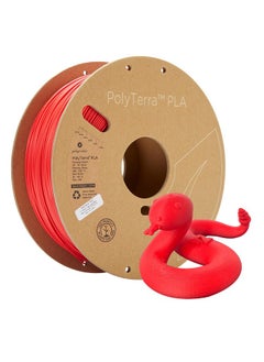 Polymaker Matte PLA Filament 1.75mm Red, 1.75 PLA 3D Printer Filament 1kg - PolyTerra 1.75 PLA Filament Matte Red 3D Printing Filament