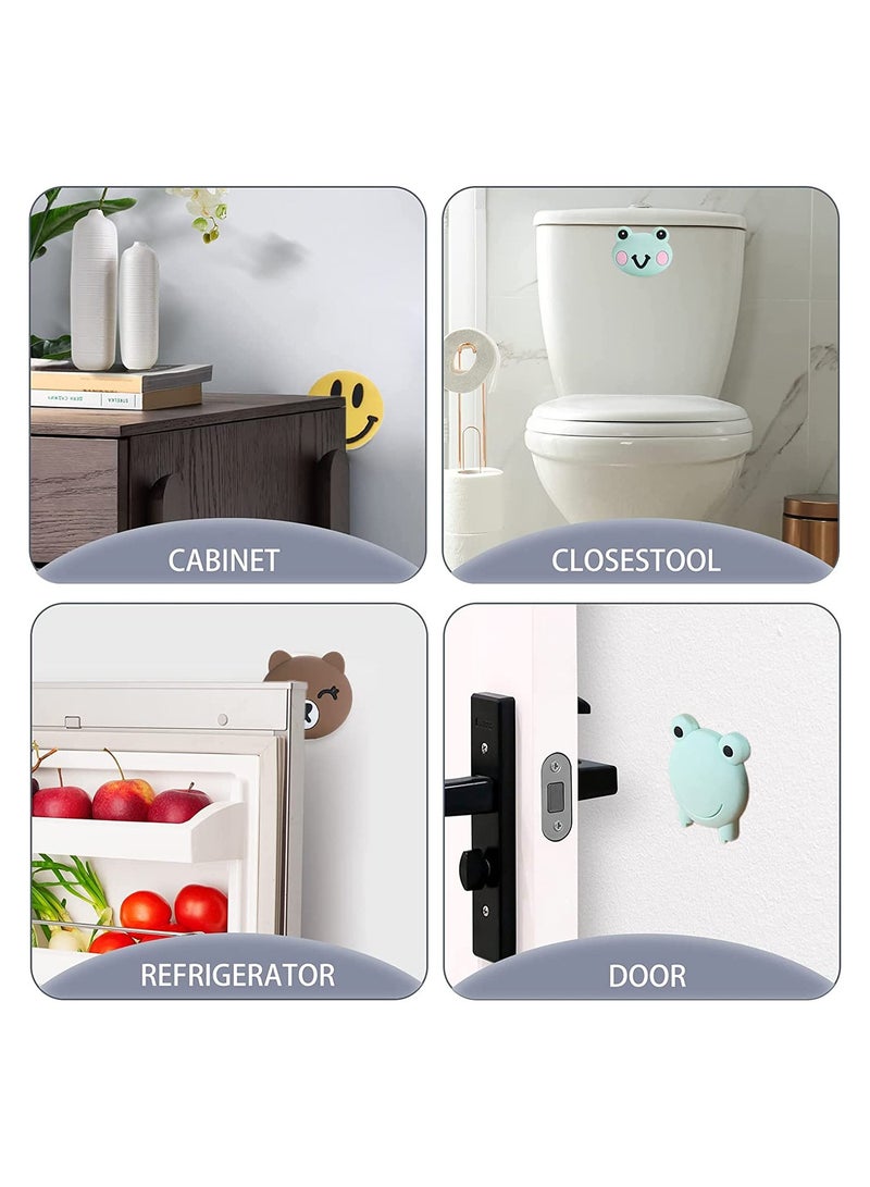 12 Pieces Door Knob Wall Shield Cartoon Self Adhesive Sticker Silicone Door Handle Bumper Cute Animals Rubber Protector for Wall  Protect Furniture Reduce Noise - Image 5