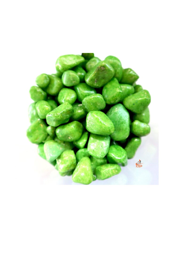 KNP Green Decorative Painted Pebbles Aquarium 10-15mm 20kg - Image 1