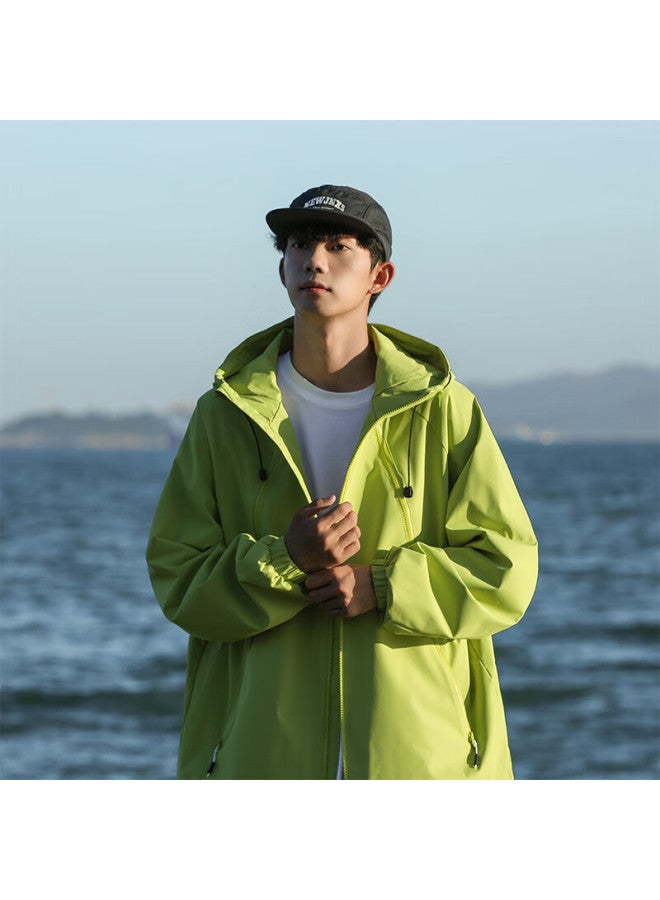 Izexx Functional Outdoor Water-repellent Jacket Men Autumn Winter Loose Workwear Windproof Casual Coat Zx97 Green L - Image 2