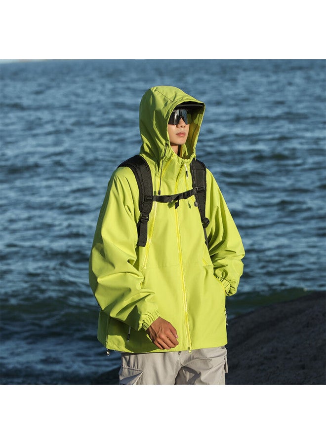 Izexx Functional Outdoor Water-repellent Jacket Men Autumn Winter Loose Workwear Windproof Casual Coat Zx97 Green L - Image 5