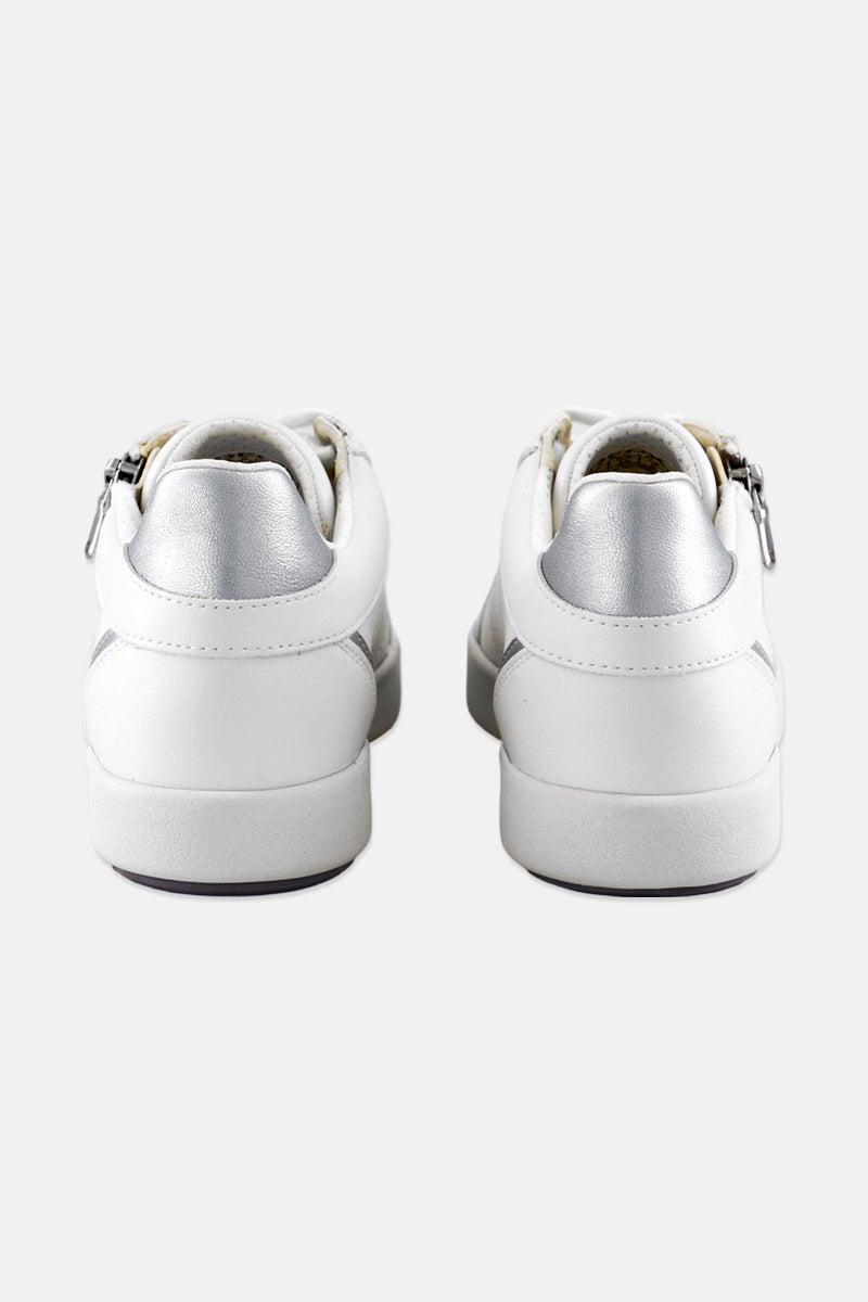 GEOX حذاء رياضي نسائي د بلوميي مزود بأربطة، أبيض - Image 3