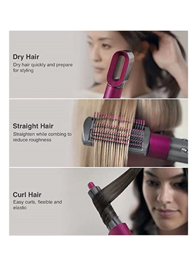 5 in 1 Hair Dryer Hot Air Brush Styler Negative ​Ion Hair Straightener Volumizer Hair Curler Hot Air Wrap Comb Brush
