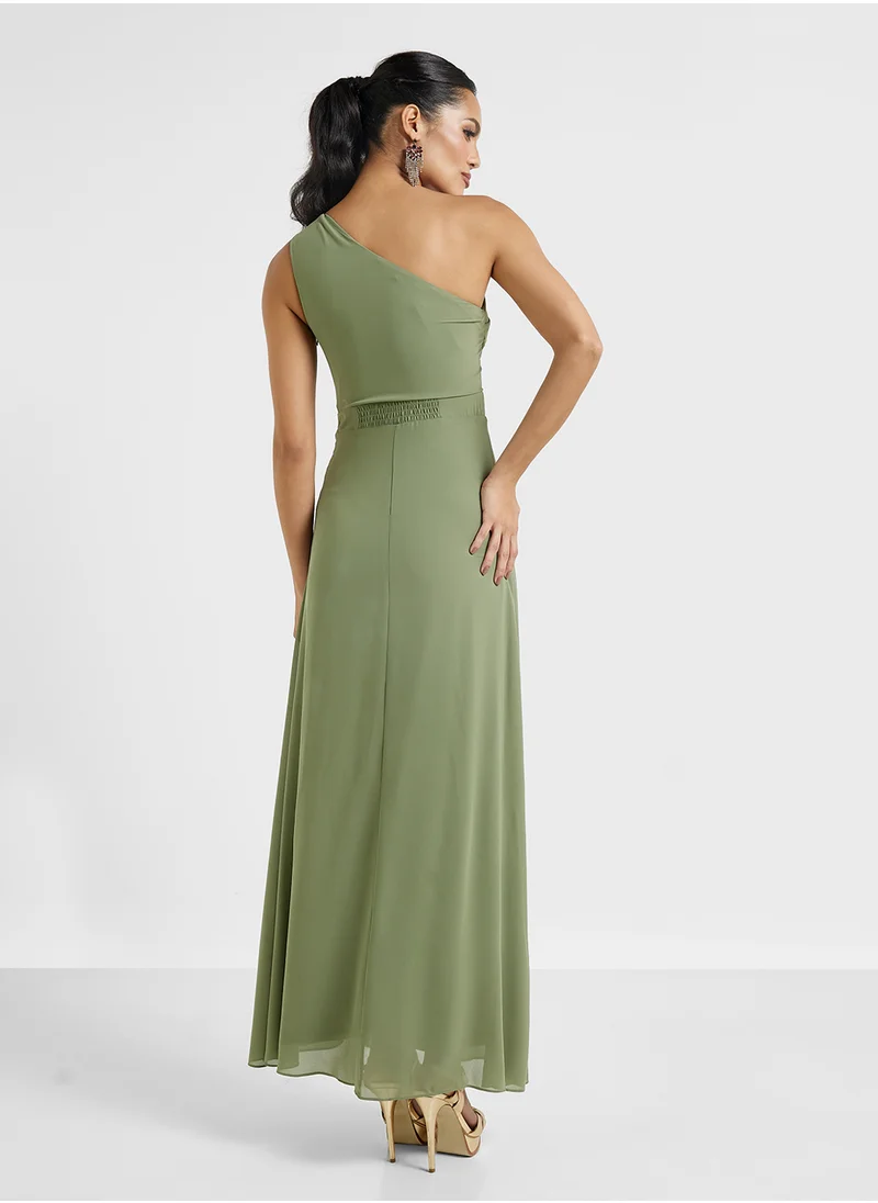 TFNC Asymmetric One Shoulder Maxi Dress