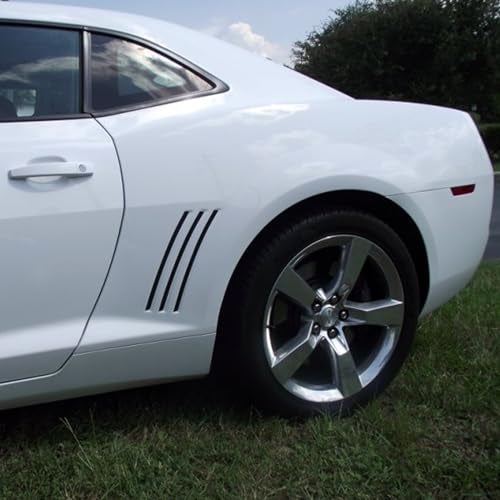 x xotic tech Xotic Tech Compatible with Chevy Camaro L&R Side Vent Insert Black Stripe Decal Inlay Sticker 2010-2021 - Image 5