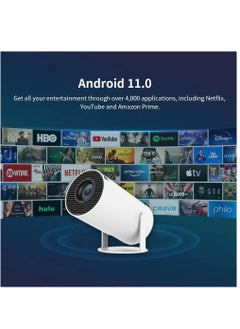 ELTRAZONE Projector for Home 4K Support 720P Native HD Portable Projector Android 11 YouTube Builtin Apps 5G WiFi Auto Keystone 3500 lumens (350 ANSI) 3 Watt Speaker 176" Screen Compatible 4K TV Stick  - Image 2
