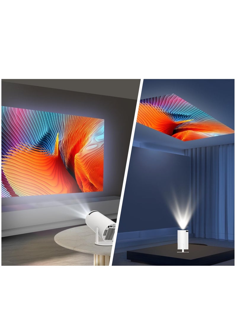 Projector for Home 4K Support 720P Native HD Portable Projector Android 11 YouTube Builtin Apps 5G WiFi Auto Keystone 3500 lumens (350 ANSI) 3 Watt Speaker 176" Screen Compatible 4K TV Stick