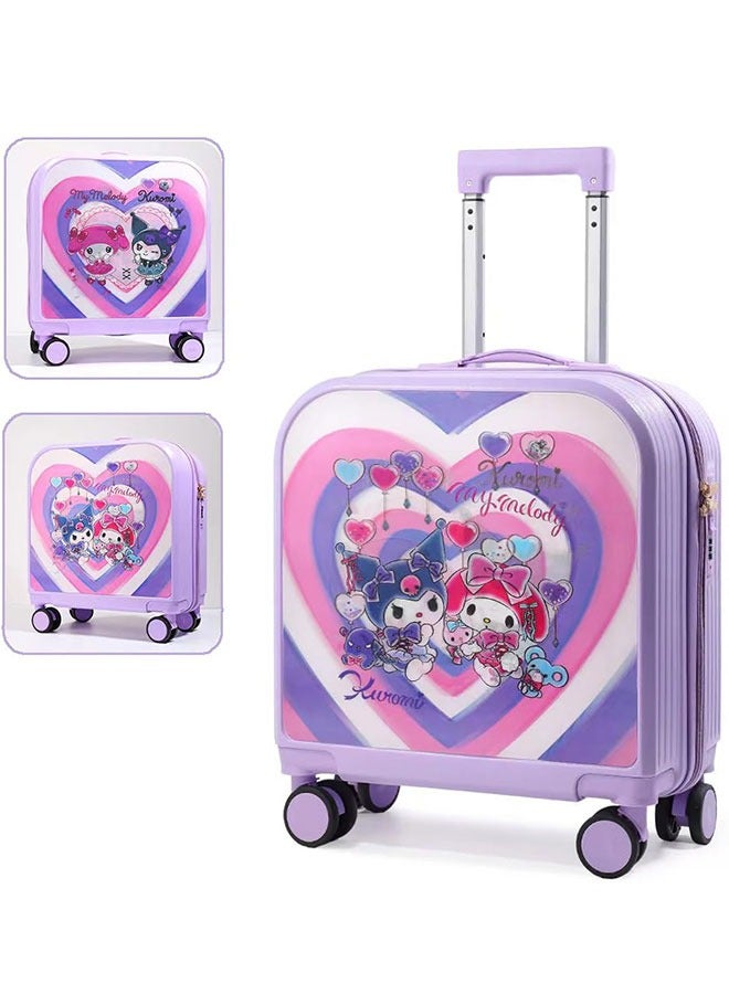 GoldenLike Kids' Luggage,20" Children Travel Suitcase with 3D Transform Pattern Sticker,Kids Carry On Luggage Cute Toddler Suitcase Travel Luggage,Hardside Rolling Suitcase Child Trolley Case for Toddlers Boys Girls  - Image 2